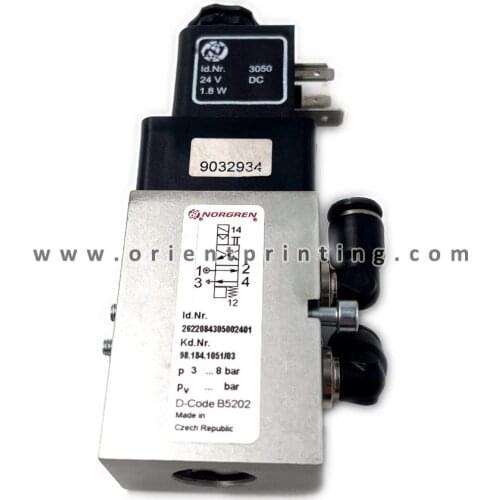 98.184.1051 Original New 4/2 Way Solenoid Valve For Heidelberg Machine