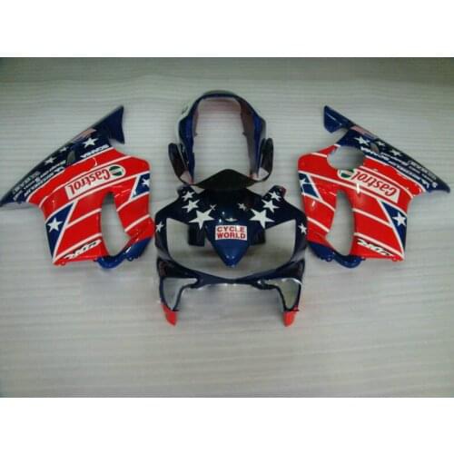 INJECTION Blue red ABS Fairing For hd 2001-2003 CBR600F4i 01 02 03 CBR 600F4i bodywork motorcycle plastic kit