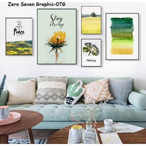 07G Modern Pastoral Landscape Canvas Painting Posters And Prints Wall Art Pictures Living Room Bedroom Decoration Home Murals