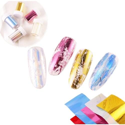 Creative Fashion Nail Transfer Foil Decoration Gold And Silver Simple Fashion Universe Decals Nail Tools Cheap Nail DIY Crafts