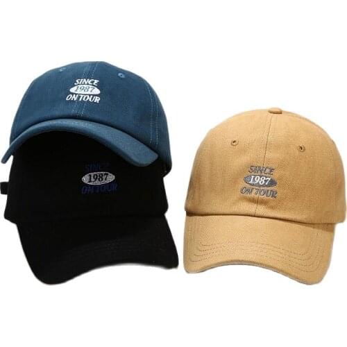 LDSLYJR 2021 1987 Letter Embroidery Cotton Baseball Cap Adjustable Snapback Hats for Men and Women 244