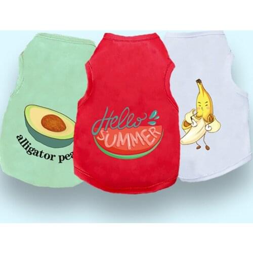 New Summer Dog Clothes Small Dogs Simple Puppy Dog Accessory Cat T-shirt Print Pet Vest Sleeveless Solid Dog Shirt Clothes