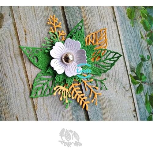 Metal Dies Leaf Set Stencil Template for Embossing DIY Scrapbooking Paper Album Gift Cards Making Cutting Dies New Arrival