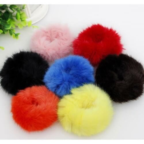 Cute Plush Elastic Hair Bands Bracelet Hair Dress and Accessories for Women and Girls different colors Free shipping