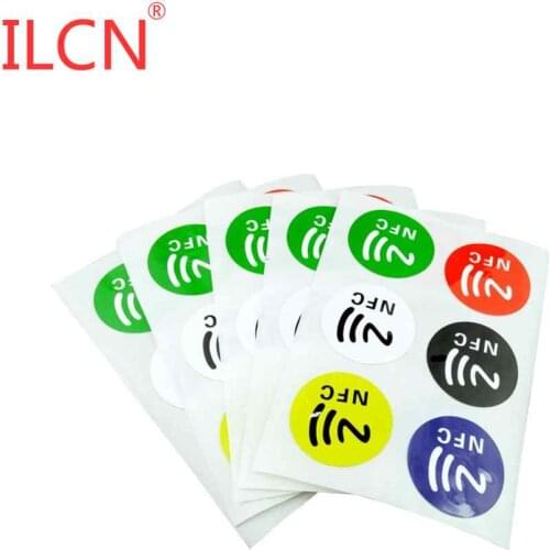 NTAG213 NFC Tags Anti Metal Tags Stickers RFID For All NFC Phones Adhesive Sticker Universal Lable Ntag213 Tag 5 Set 6 Colors