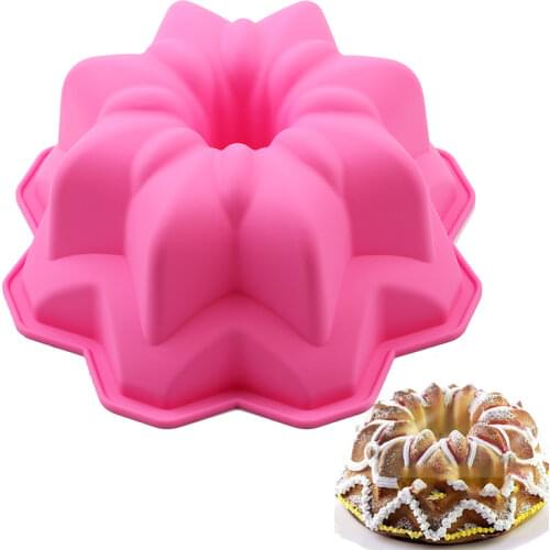 NEW Silicone cake Round Pan Baking Mold 8 Inch BPA-Free, Non-Stick 3D Bread cake form Pizza Pan DIY birthday wedding