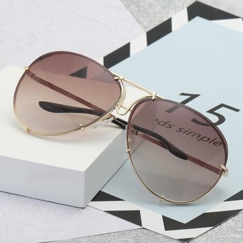 New Marine Sunglasses Fashion Retro Couples in Europe and the United States large frame sunglasses