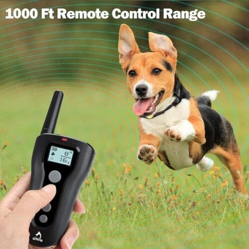 Dog Training Collar with Remote Rechargeable Waterproof Shock Collar 3 Training Modes,Beep Vibration ,Shock Up to 1000Ft Range