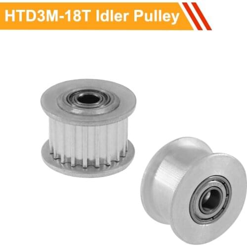 Passive Pulley Wheel 3M 18T with/without Teeth 11mm/16mm Belt Width Bearing Pulley 3/4/5/6mm Bore Tooth Belt Idler Pulley