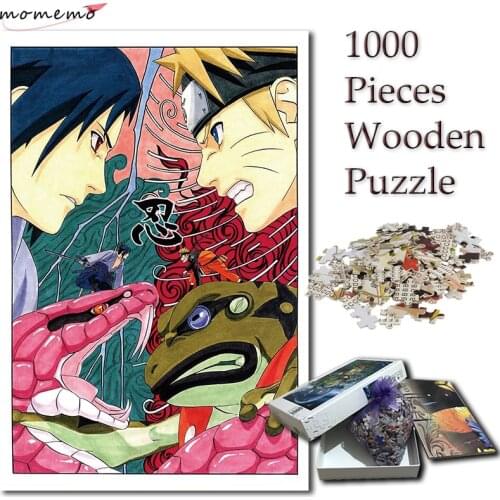 MOMEMO Puzzle Jigsaw 1000 Pieces Wooden Puzzles Naruto Sasuke Anime Puzzles for Adults Puzzle 1000 Pieces NARUTO Pattern Kid Toy