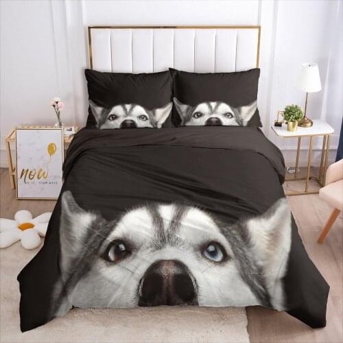 3D Pets Cats and Dogs Duvet Cover Set Bedding Sets Quilt Covers Pillowcases Comforther Cases King Queen Full Twin Size Bed Linen