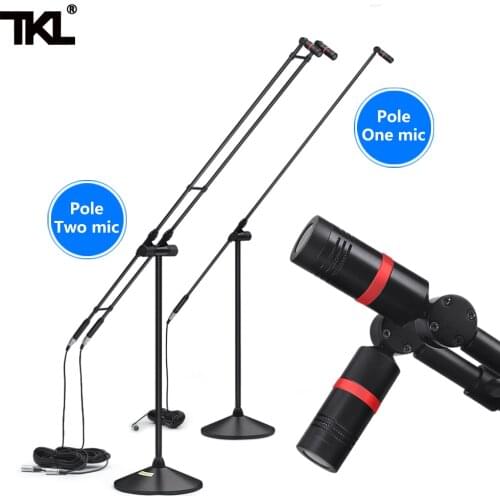 TKL 606 Top-Performance Double Chorus Condenser Microphone Super-Cardioid Mic with Stands box for Stage meeting