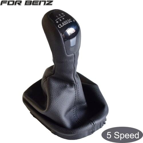 5 6 Speed Gear Shift Knob For Benz C Class W203 S203 Elegance Classic Manual Stick Lever Shifter Gaitor Boot Cover Car Styling