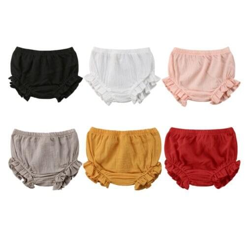 US Toddler Infant Baby Boy Girl Kids Cotton & linen Shorts Casual Bottoms PP Bloomers Panties