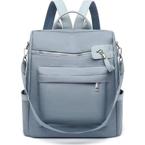 Large Capacity Women Laptop Backpacks Fashion Female School Bags Solid Color Teenage Girls Student Book Bags Casual Ladies Bags