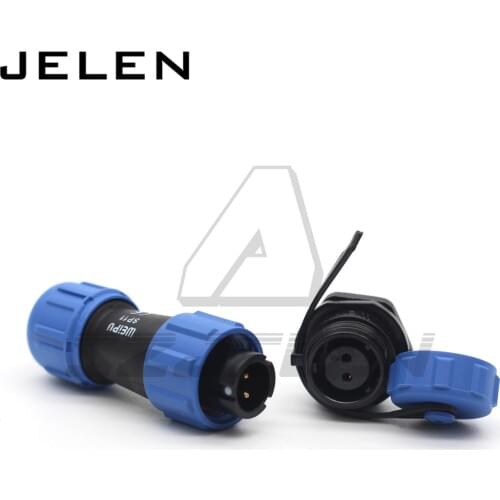 WEIPU SP11 M11 Panel Mount Plastic Waterproof Connector IP68 2pin power wire connectors plug and socket