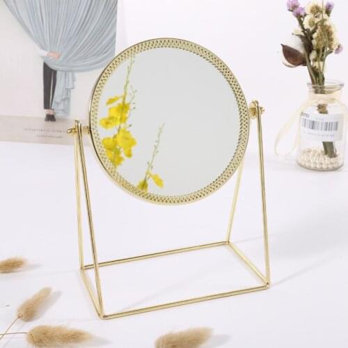 Makeup Mirror Nordic Style Hd Simple Princess Mirror Portable Dressing Table Beauty Mirror