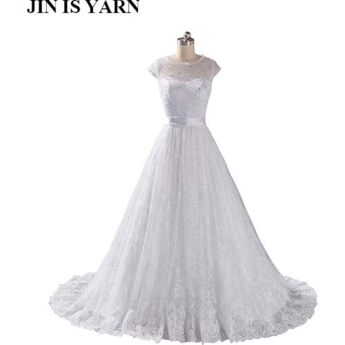 Vestido De Novia 2017 Custom Made White/Ivory Chiffon Applique Beading Lace Beach Wedding Dress Bridal Gowns