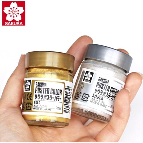 1PCS Sakura 45ml Single Bottle Blending Liquid Gouache Degumming Pigment Pure Color Strong Coverage Suitable for Exams for Art S