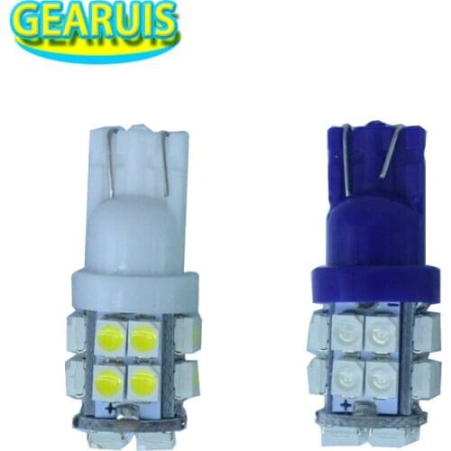 10pcs T10 20 SMD 3528 LED W5W 20smd 1210 501 168 Auto Door Light Car Side Light Bulb Interior Light White Blue Red Green 12V
