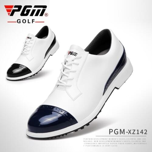 2020 New Arrival Pgm Man Golf Shoes Waterproof Mens Golf Shoes Non Slip Sports Lightweight Spikes Sneakers Brogue Style