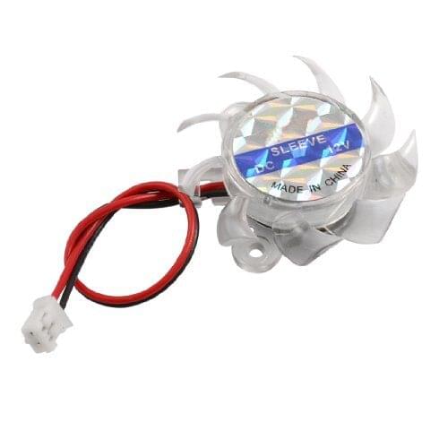 PROMOTION! New Clear Plastic Mini Cooling Fan Heatsink Cooler DC 12V for PC Computer GPU