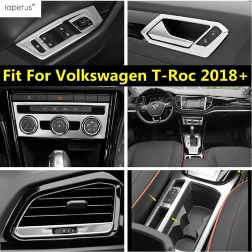 Lapetus Accessories Fit For Volkswagen T-Roc T Roc 2018 - 2021 Side Air Conditioning AC Outlet Vent Adjustment Pulley Cover Trim