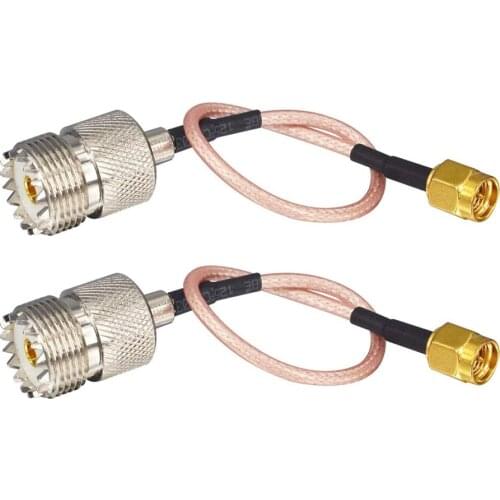 Antenna Adapter UHF Female to SMA Male SO239 Connector RG316 6 inch Low Loss Jumper Cable for Handheld Radio Garmin Alpha 100