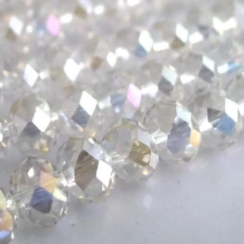 Free Shipping! Wholesale AAA Top Quality Crystal 5040 Rondelle Beads 4mm - Clear AB colour 1000pcs