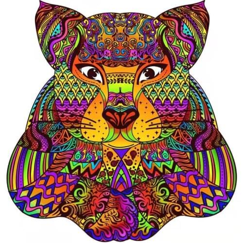 Childrens wooden DIY puzzle a variety of animal shapes flat area wooden puzzle crafts adult educational puzzle birthday gift