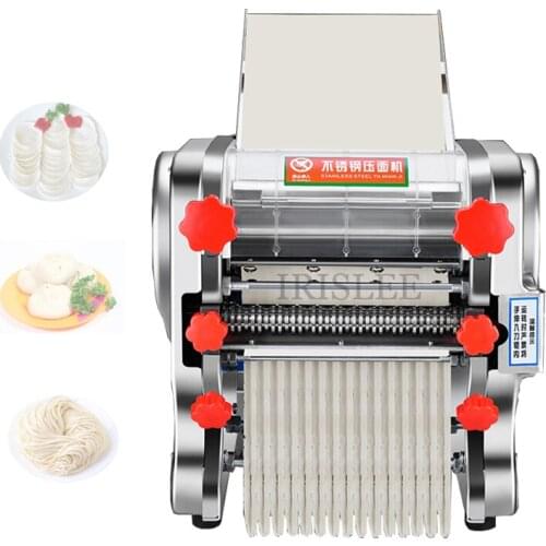 FKM200 550W 220V Stainless Steel Commercial Electric Noodle Making Pasta Maker Dough Roller Noodle Cutting Machine