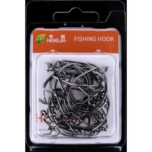 HENGJIA 30pcs/lot Jig Head Crank Hooks Bass fish hook for Soft Worm Bait Crankbait carp Fishing Tackle accessories Pesca