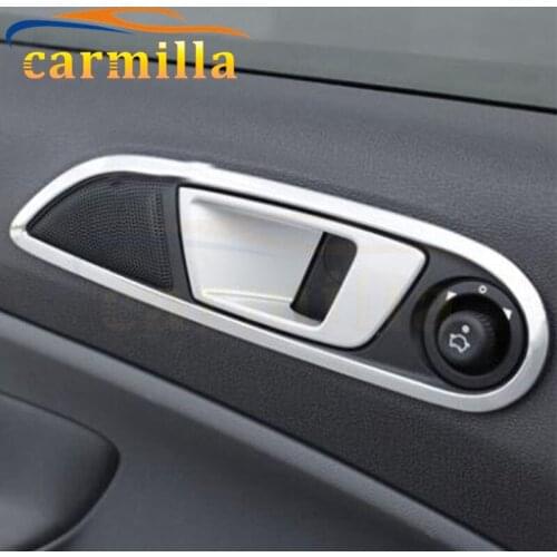 Carmilla ABS Chrome Car Inner Door Handle Sticker Glossy Frame 4pcs/set For Ecosport Fiesta Refitting Accessories