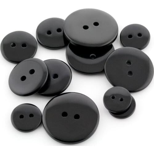 New 20pcs Resin Round 2 Holes Buttons 9 11 13 15 18 20 23 25 Size Sewing clothing Plastic Buttons Used for Crafts Shirt DIY