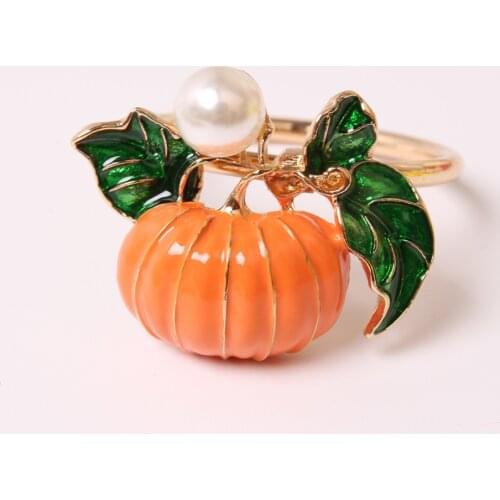 10pcs Halloween Thanksgiving Pumpkin Napkin Ring Model Room Set Table Napkin Button Harvest Theme Napkin Ring
