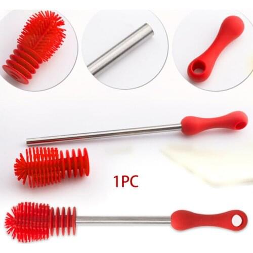 2019 New For Washing Cleaning baby bottle brush Rotary Handle Long Handle Scrubbing Feeding-bottle Brush