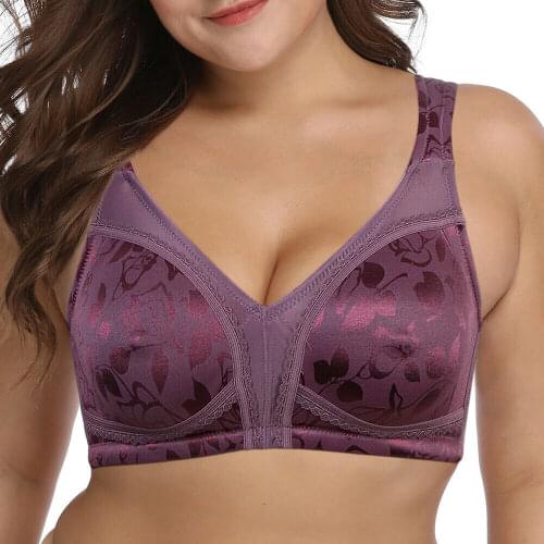 New Wireless Cotton Bras For Women Lingerie Bra Comfortable Underwear Plus Size Unpadded 34 36 38 40 42 44 46 B C D E F G