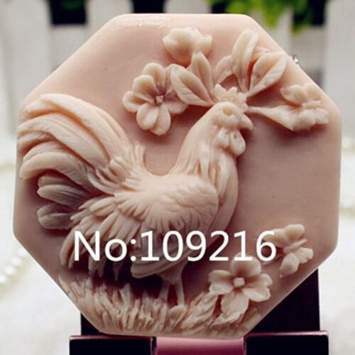 New Product!!1pcs The Chinese Zodiac Chicken (zx350) Food Grade Silicone Handmade Soap Mold Crafts DIY Mould