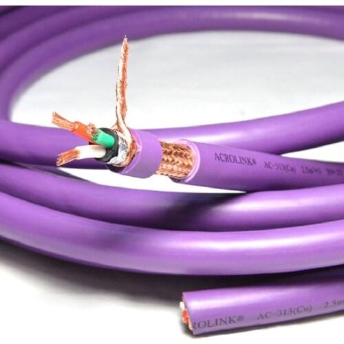 OFC Copper Mains AC Power Cord Cable Wire DIY Hifi Audio Amplifier CD DAC 3 Cores*0.25mm2