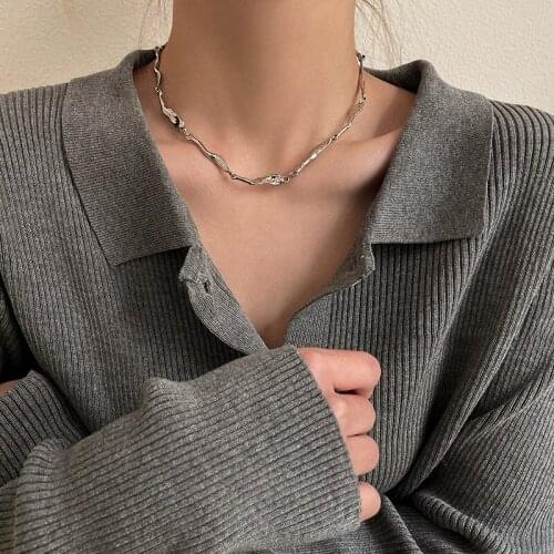 Niche design necklace female ins hip hop simple short temperament clavicle chain 2021 new accessories