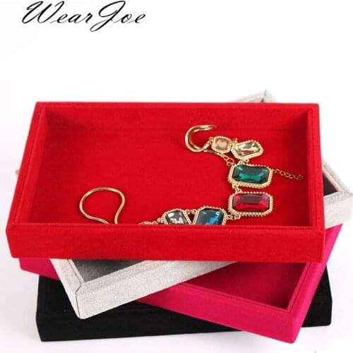 1pc Upscale Jewellery & Decoration Accessories Storage Flat Holder Organizer Ring Earring Bracelet Pendant Display Tray Showcase