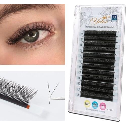 Yelix 0.07/0.05 YY Shape Eyelash Extensions Black Brown Cilios Y Volume Lashes Individual Eyelashes Lash Extension wholesale