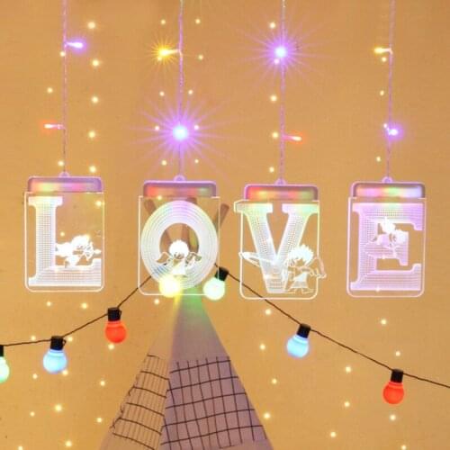 LED String Lights Letter Love Marry Me Christmas Garland Indoor Bedroom Home Wedding New Year Decoration USB Powered
