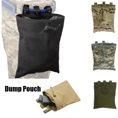 Tactical Molle Dump Pouch Military Magazine Ammo Drop Pouch Outdoor Paintball Utility Recovery Bag Pack Case Hunting Accessories
