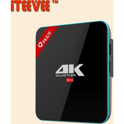 2PCS Q plus 2G/16G 3G/32G Android 7.1 Marchmallow TV Box Amlogic S912 OCTA Core CPU KD 16.1 5G Wifi 4K PK Q box H96 p