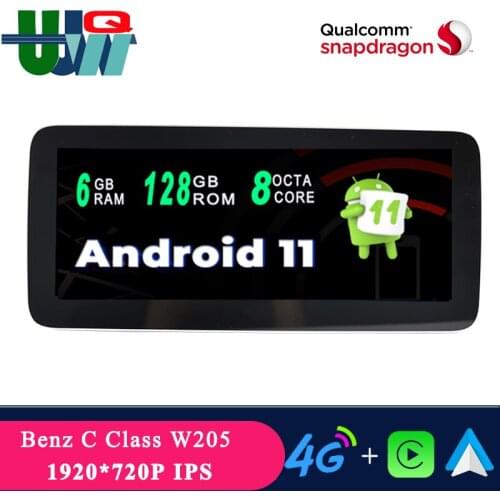 UJQW Mercedes W205 2din Multimedia for Mercedes Benz C-Class W205/GLC-Class X253/V-Class W446 6G 128G Qualcomm Wireless Carplay