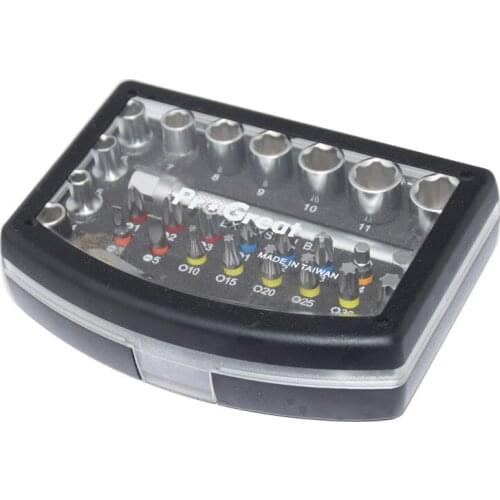 High quality S2 material 28PCS Mini 1/4 ratchet wrench set socket 4-12 screwdriver head Auto Repair hand tools combination