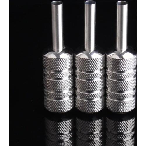 YILONG New 22mm Professional Stainless Steel Tattoo Grips Silver Tattoo Machine Supply