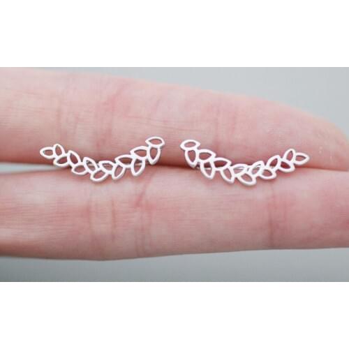 Yiustar Leaf Earrings cuff New Design Fashion Statement Jewelry For Women Gift Brincos Feather Earrings Ear clip aretes de mujer