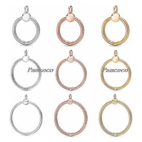 Autumn New Bead Moments O Carrier Charm 925 Sterling Silver Fit Original Pandora Bracelet Bangle Necklace Women DIY Jewelry